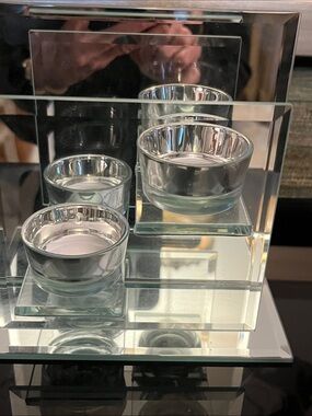 Gorgeous Mirrored Floating Double 🕯️ Candle Holder NWT